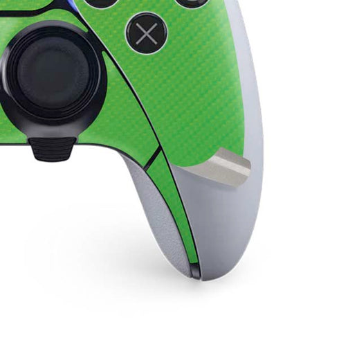 Green Carbon Fiber Specialty Material PS5 DualSense Edge Pro Controller Skin