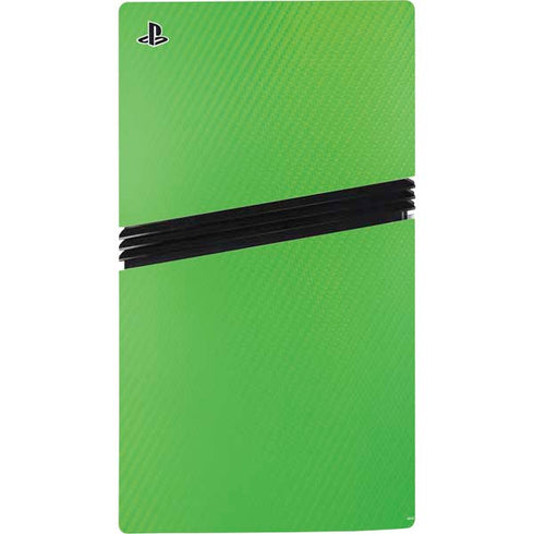Green Carbon Fiber Specialty Texture Material PS5 Pro Console Skin