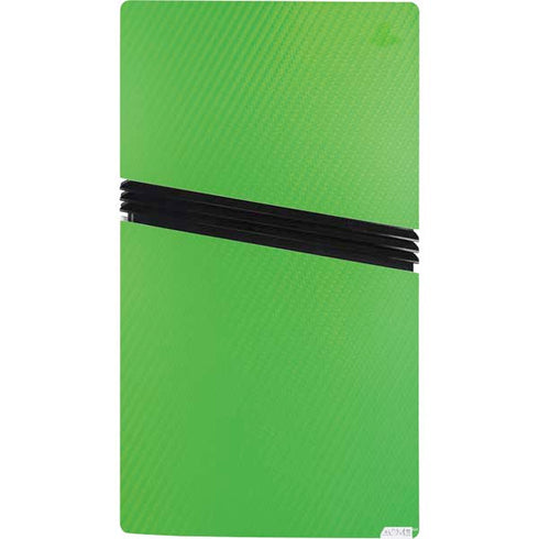 Green Carbon Fiber Specialty Texture Material PS5 Pro Console Skin