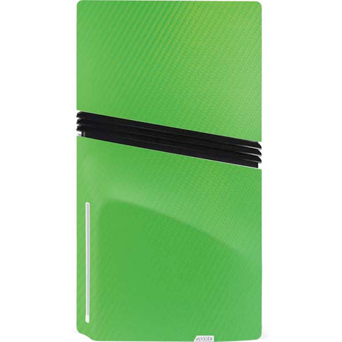 Green Carbon Fiber Specialty Texture Material PS5 Pro Disk Bundle Skin