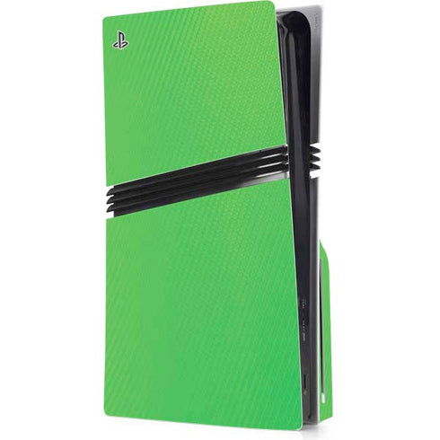 Green Carbon Fiber Specialty Texture Material PlayStation PS5 Skins
