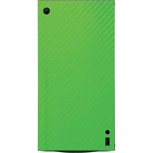 Green Carbon Fiber Specialty Texture Material XBox Series X Digital Edition Console Skin