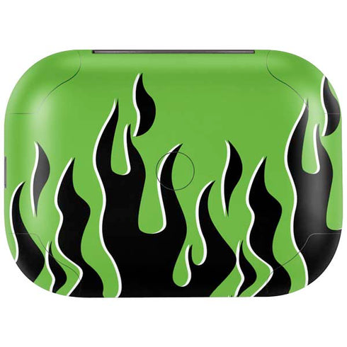Green Flames Amazon Echo Buds Skin