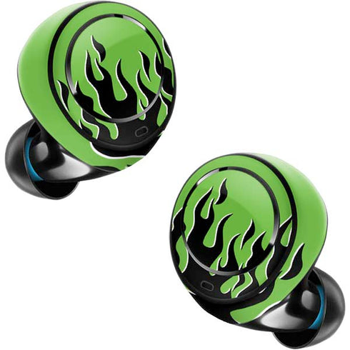 Green Flames Amazon Echo Buds Skin
