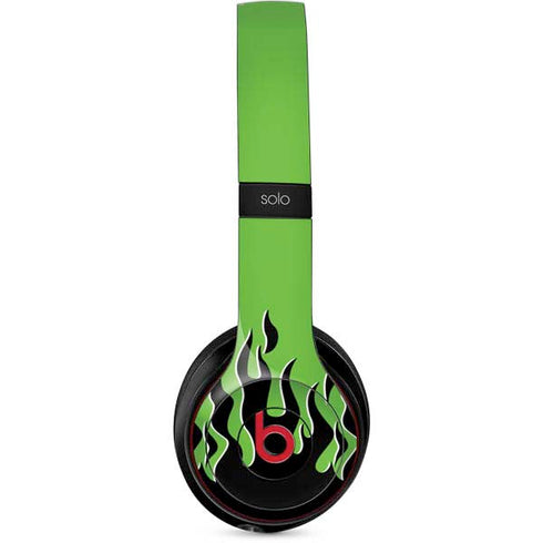 Green Flames Beats Solo 3 Wireless Skin