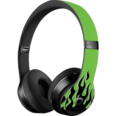 Green Flames Beats Solo 3 Wireless Skin