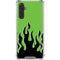 Green Flames Galaxy A17 Clear Case