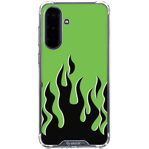 Green Flames Galaxy A36 5G Clear Case