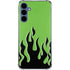 Green Flames Galaxy A55 5G Clear Case