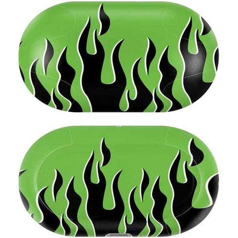 Green Flames Galaxy Buds Plus Skin