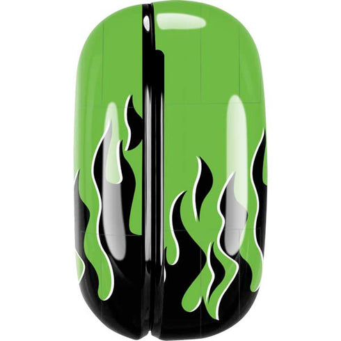 Green Flames Galaxy Buds Pro Skin