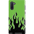 Green Flames Galaxy Cases