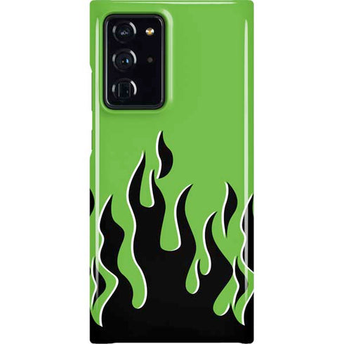 Green Flames Galaxy Cases