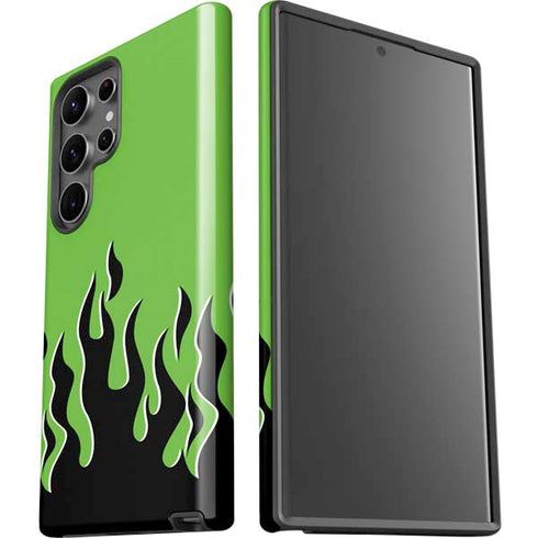 Green Flames Galaxy S23 Ultra Pro Case