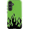 Green Flames Galaxy S25 Impact Case