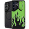 Green Flames Galaxy S25 Kickstand Case