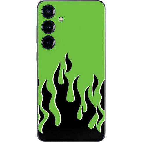 Green Flames Galaxy S25 Skin