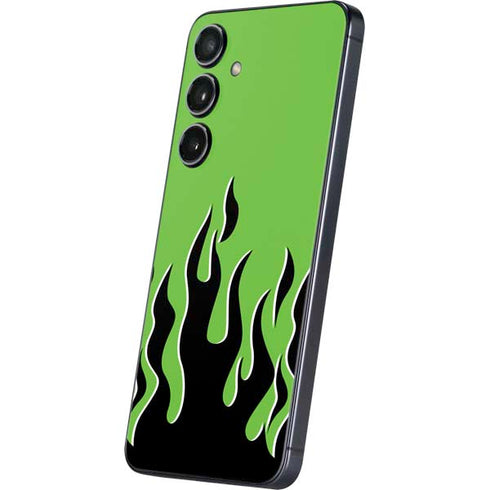 Green Flames Galaxy S25 Skin