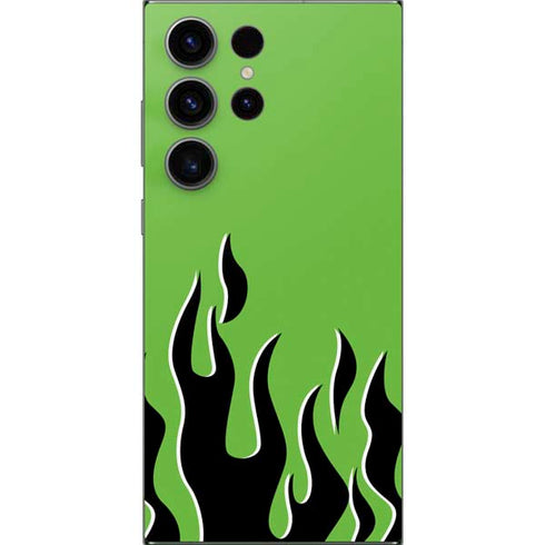 Green Flames Galaxy S24 Ultra Skin