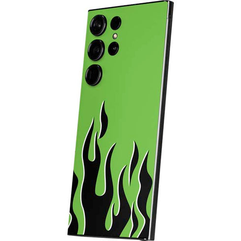 Green Flames Galaxy S25 Ultra Skin