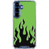 Green Flames Galaxy S25 Plus Clear Case
