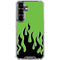 Green Flames Galaxy S26 Clear Case