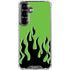 Green Flames Galaxy S26 Clear Case