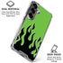 Green Flames Galaxy S26 Clear Case