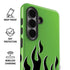 Green Flames Galaxy S26 Plus Impact Case