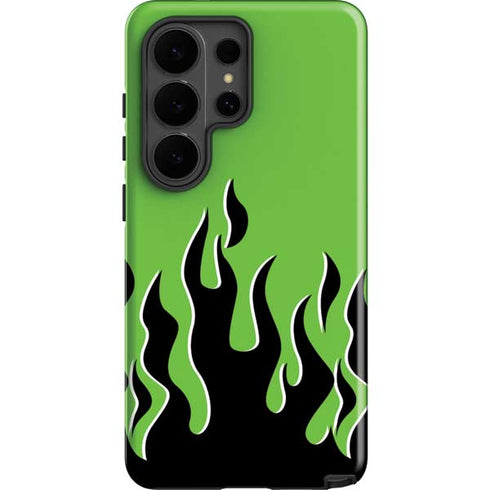 Green Flames Galaxy S26 Ultra Impact Case