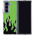 Green Flames Galaxy Z Fold5 5G Clear Case