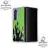 Green Flames Galaxy Z Fold6 Clear Case