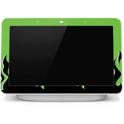 Green Flames Google Home Hub Skin