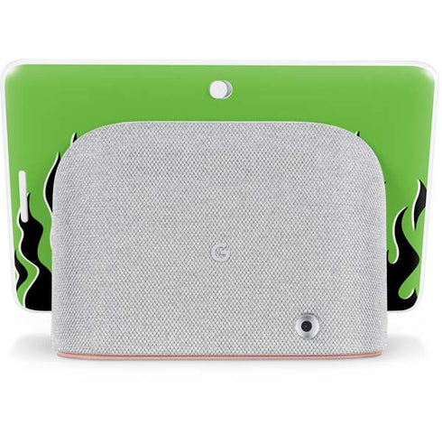 Green Flames Google Home Hub Skin