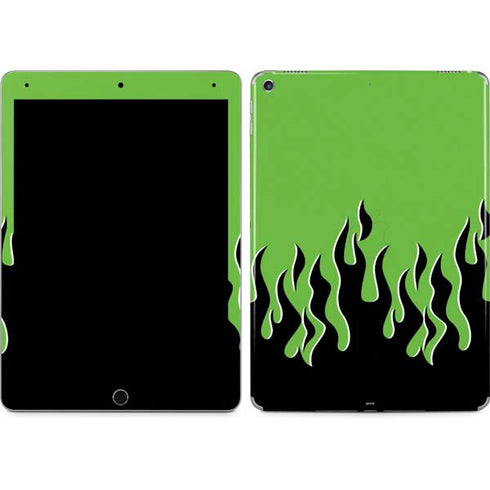 Green Flames iPad Skins