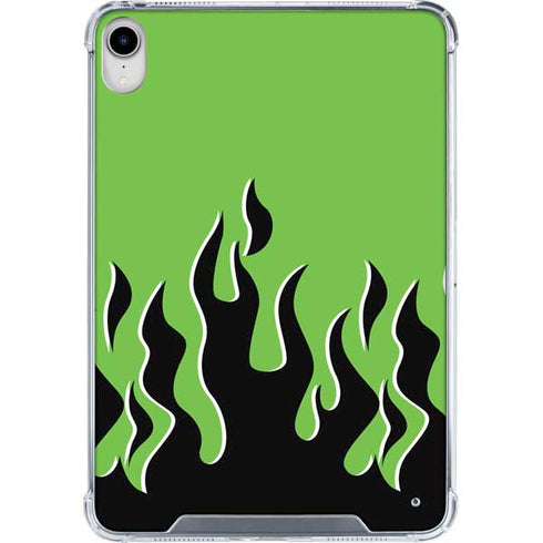 Green Flames iPad 11th Gen (2025) Clear Case