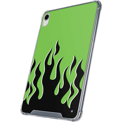 Green Flames iPad 11th Gen (2025) Clear Case