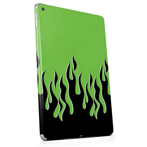 Green Flames Apple iPad Skin