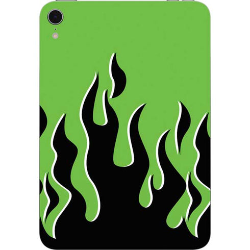 Green Flames Apple iPad Mini Skin