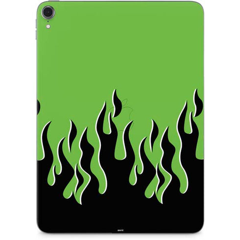 Green Flames Apple iPad Pro Skin