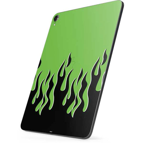 Green Flames Apple iPad Pro Skin