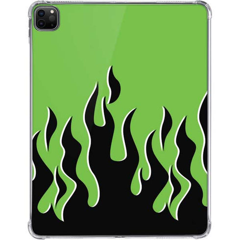 Green Flames iPad Pro 11in (2024) Clear Case