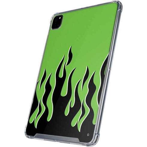 Green Flames iPad Cases