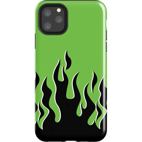Green Flames iPhone Cases