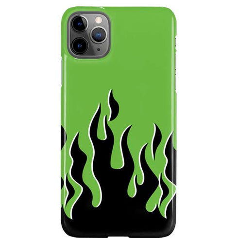 Green Flames iPhone Cases