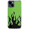 Green Flames iPhone 15 Clear Case