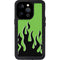 Green Flames iPhone 15 Pro Waterproof Case