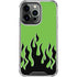 Green Flames iPhone 16 Pro Clear Case