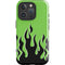 Green Flames iPhone 16 Pro Impact Case