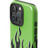 Green Flames iPhone 16 Pro Impact Case